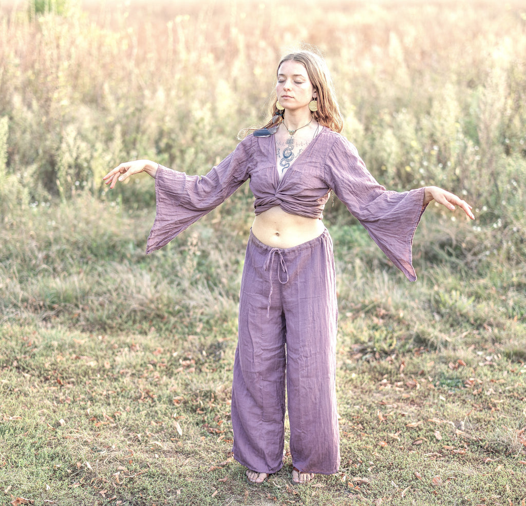 Casual pants made from soft muslin fabric