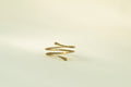 Delicate spiral brass ring