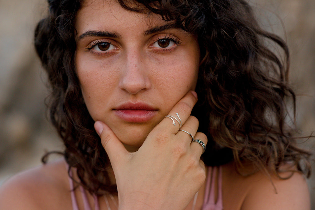 Bague spirale délicate en argent