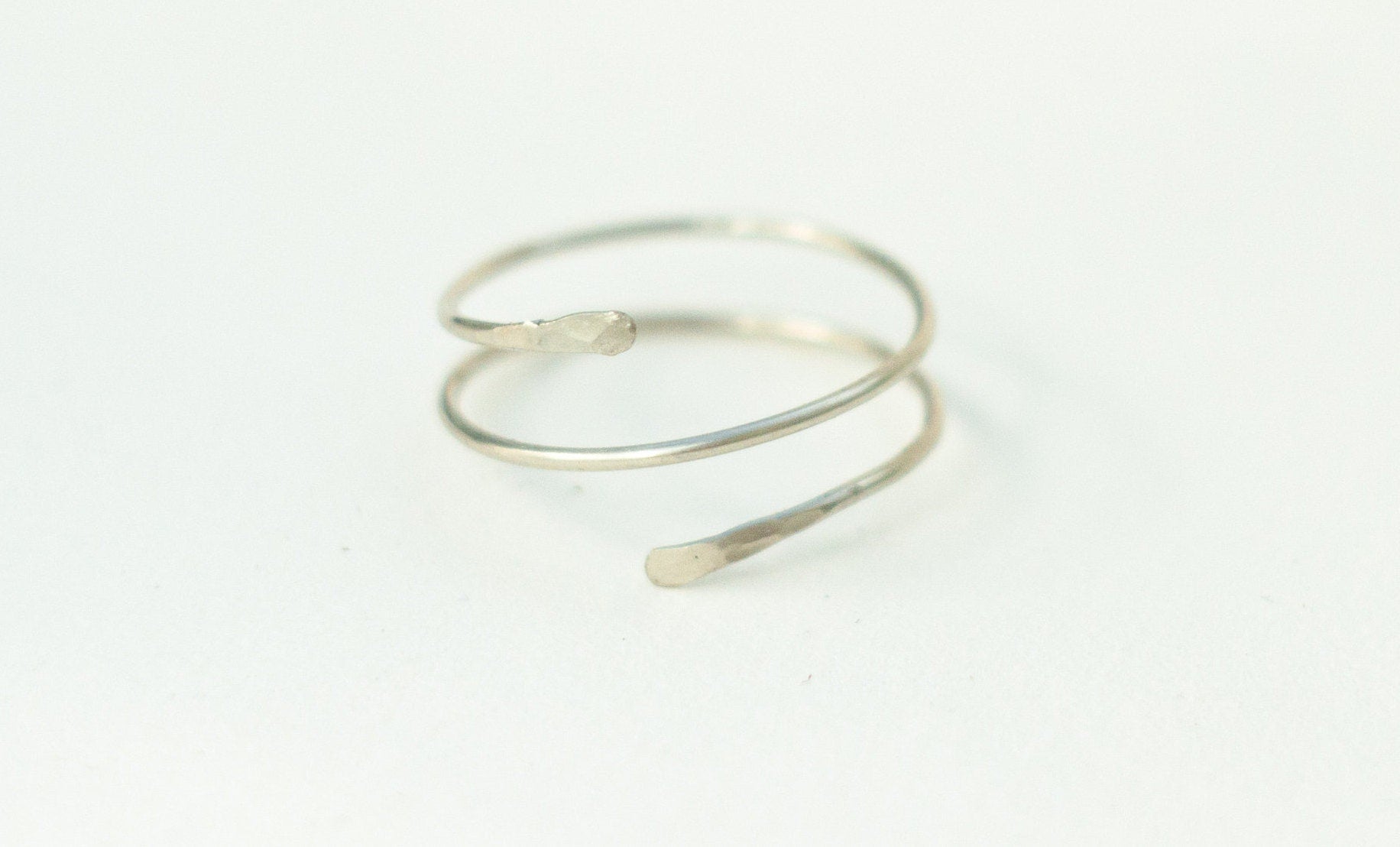 Delicate silver spiral ring