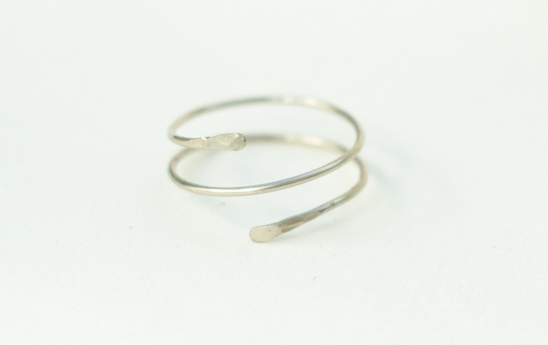 Delicate silver spiral ring