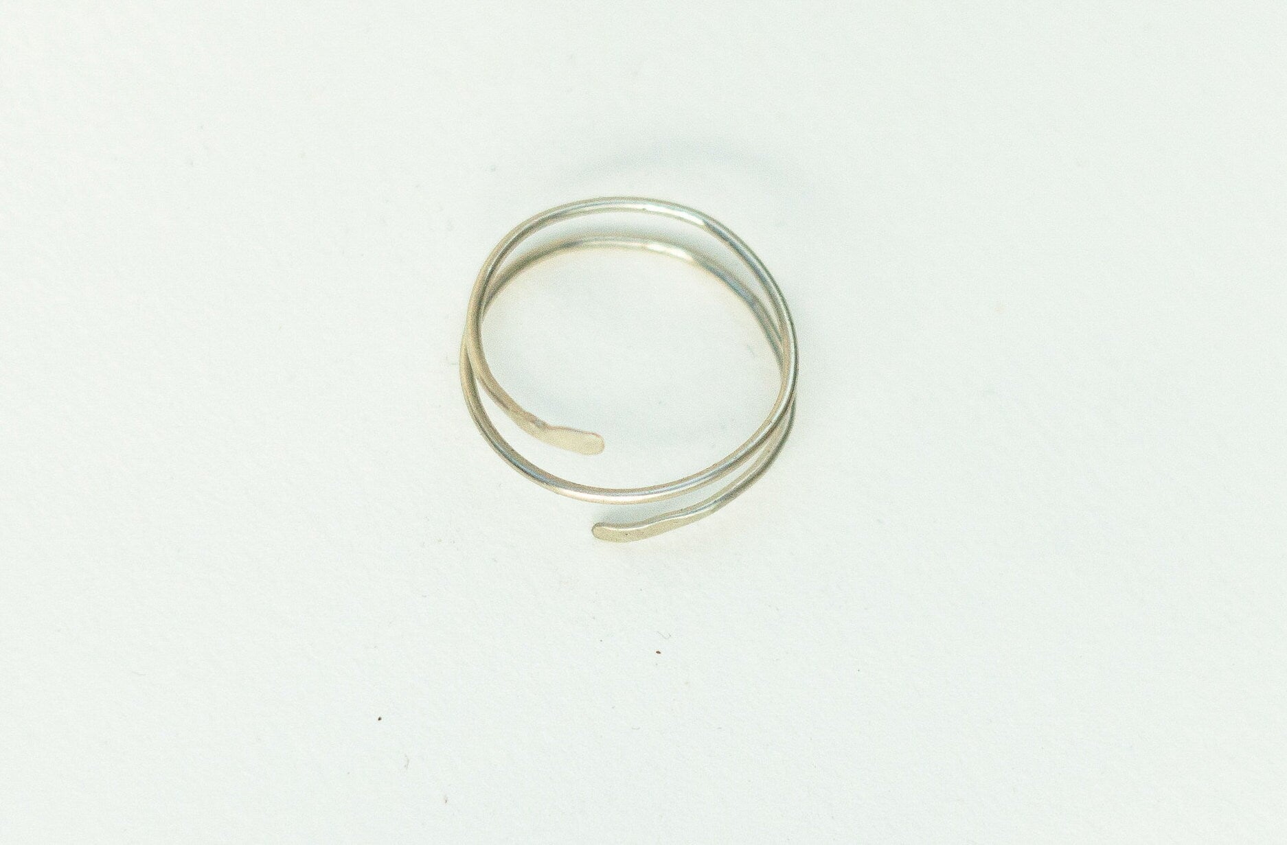 Delicate silver spiral ring