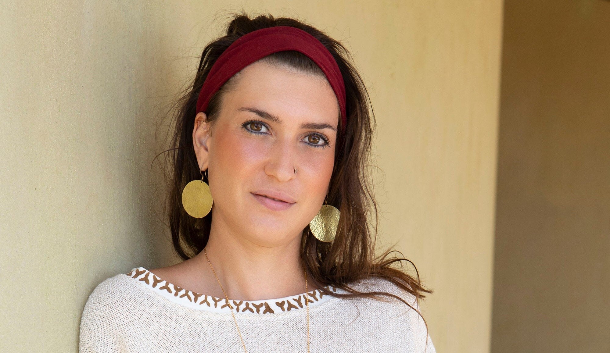 Round gold-plated earrings, brass earrings, gold disc earrings, large gold earrings