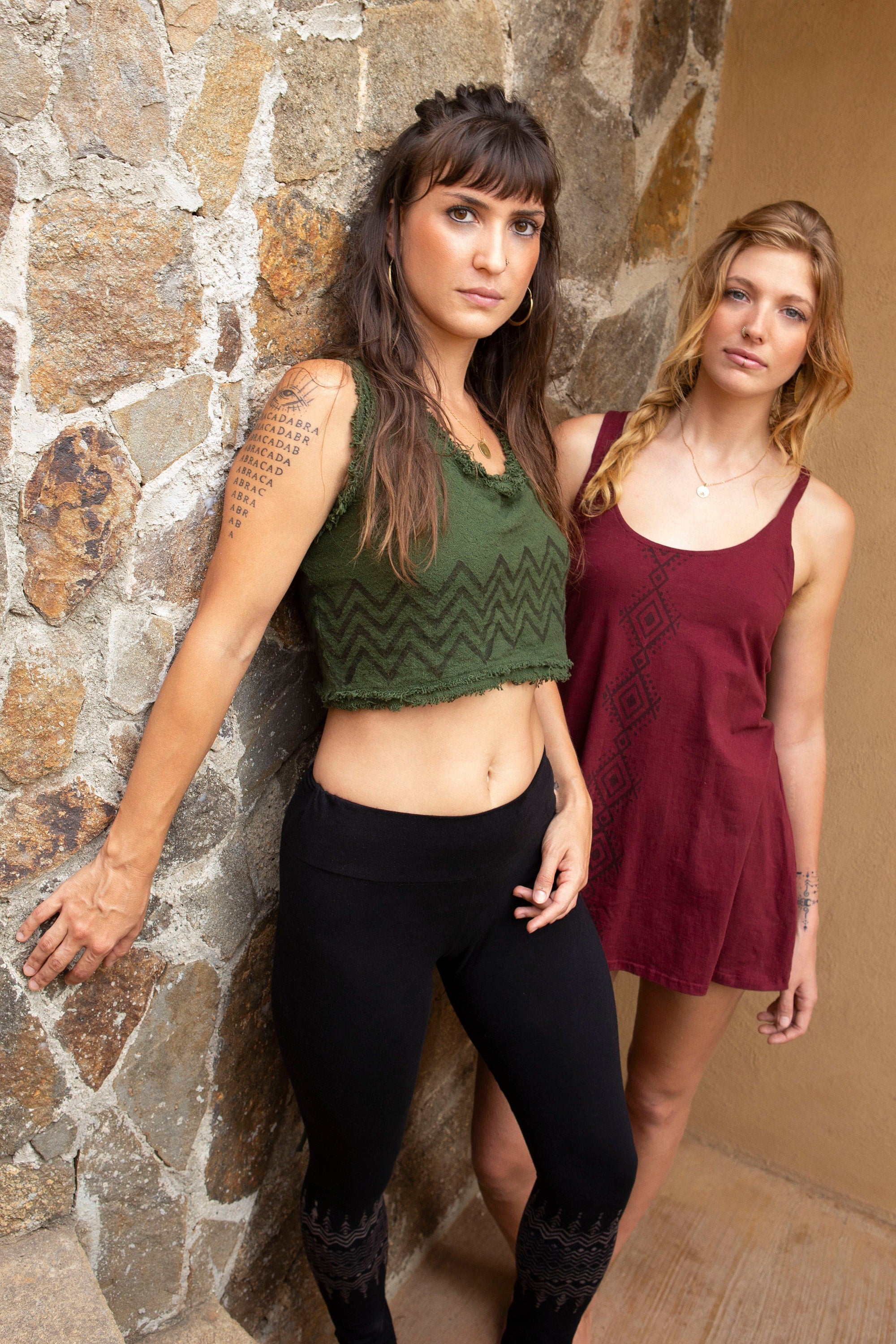 Festival top, block print top, hippy top, natural cropped top