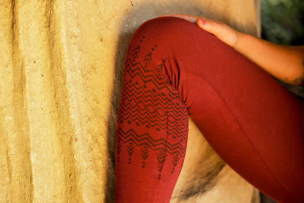 Leggings de yoga avec impression au bloc