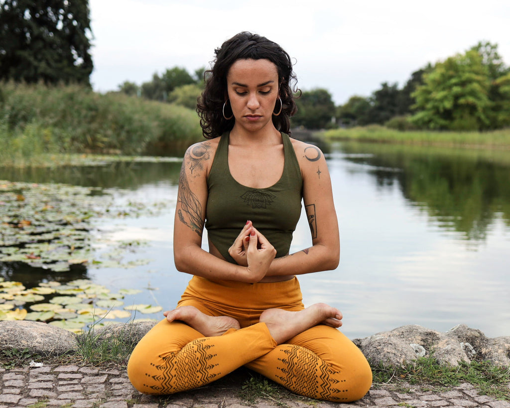 Leggings en coton, vêtements de yoga en coton, vêtements de yoga naturels