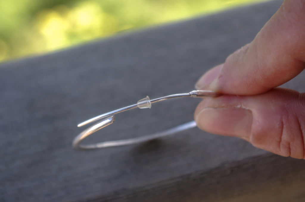 Small silver-plated hoops, boho hoops