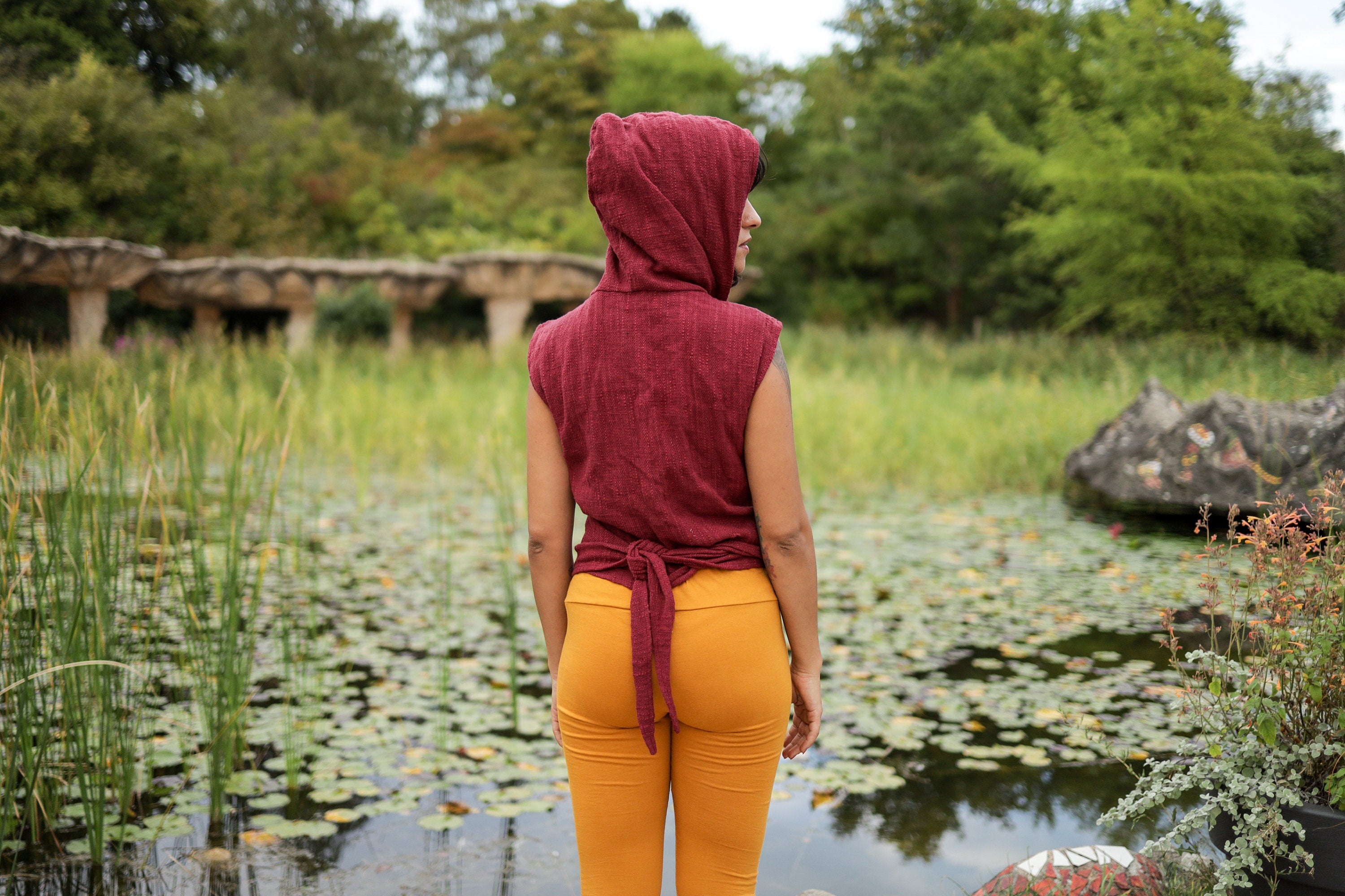 Boho-Wickeloberteil mit Kapuze