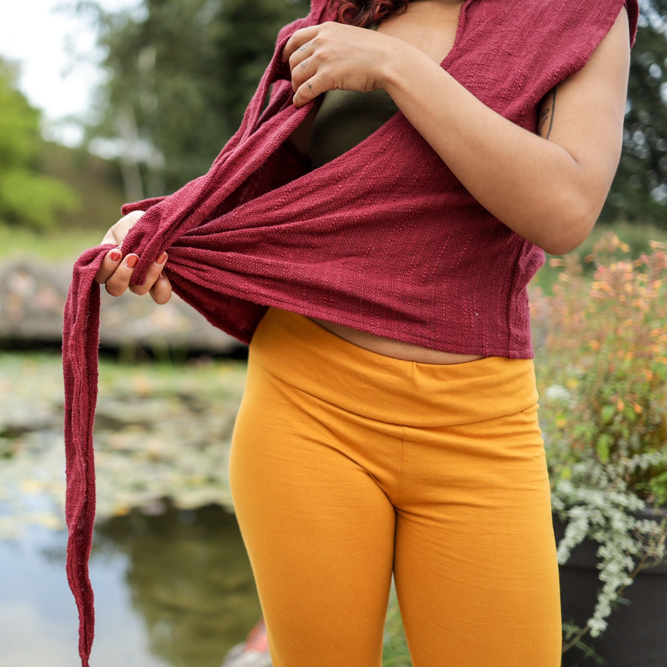 Boho-Wickeloberteil mit Kapuze