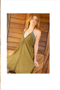 Boho summer dress with open back