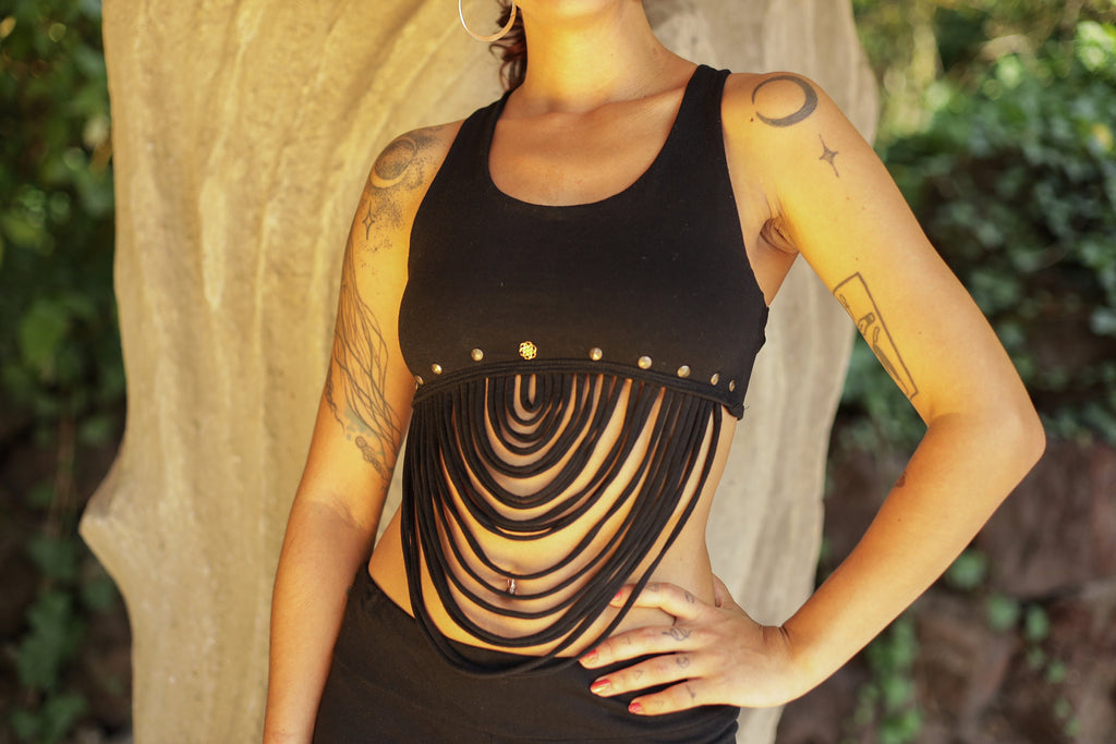 BLACK CROP TOP