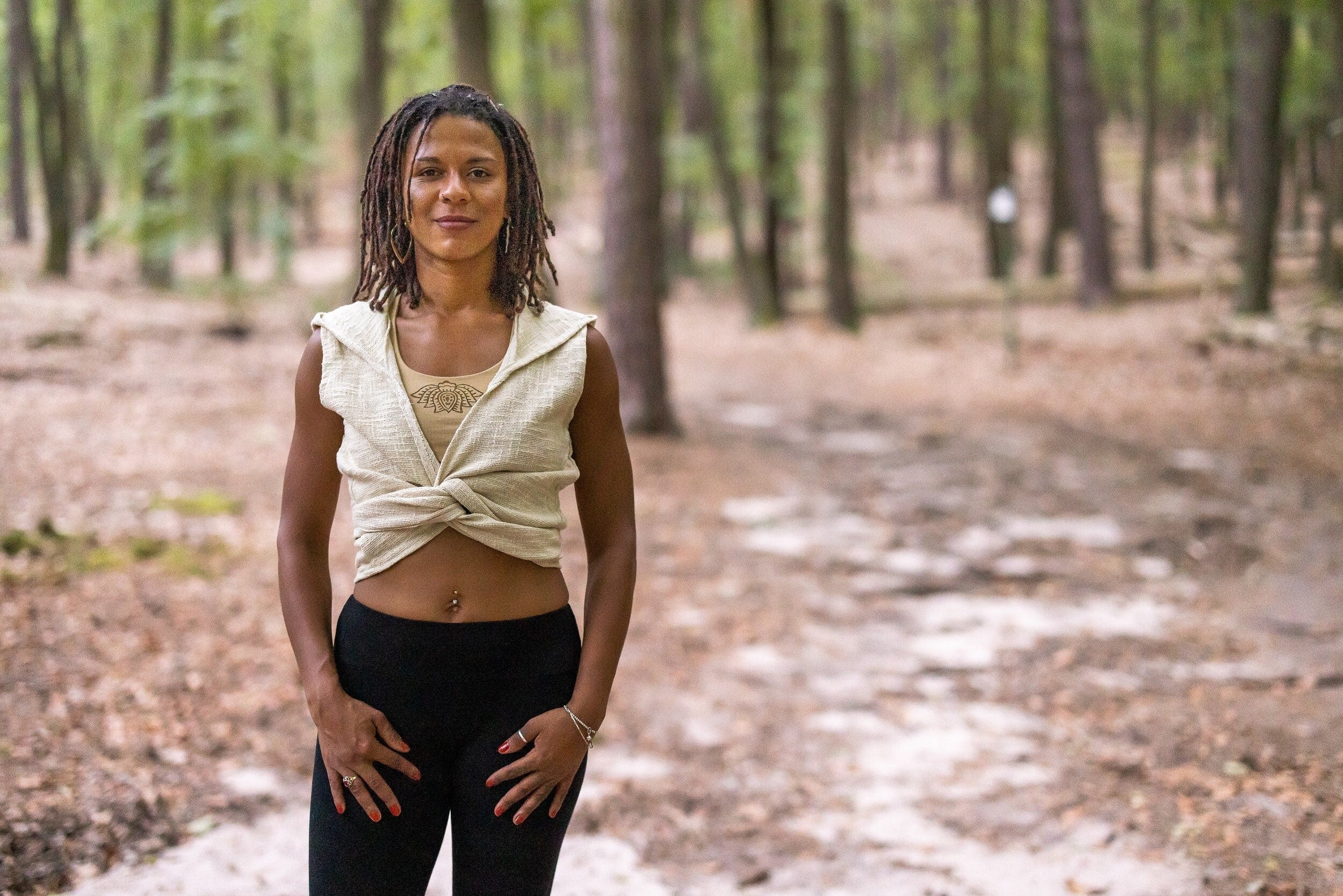 Boho-Wickeloberteil mit Kapuze