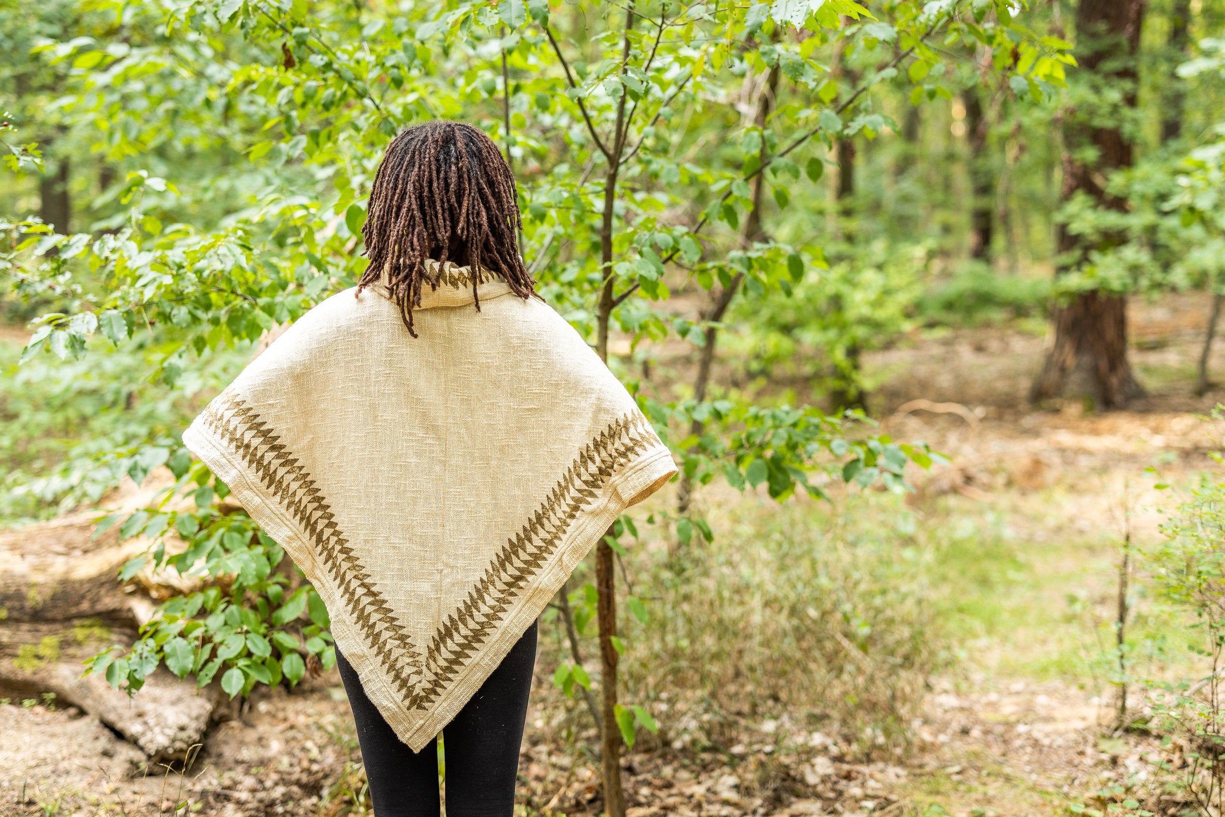 Soft Poncho in a Tribal look