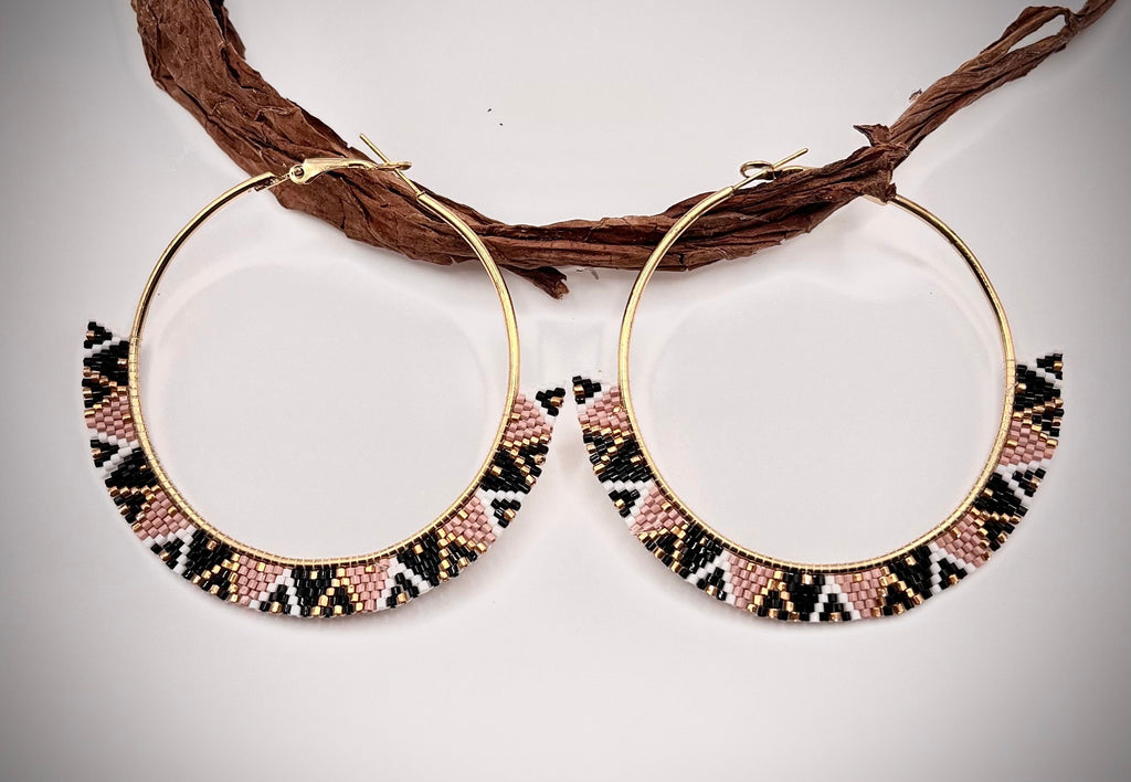 Small pearl hoops