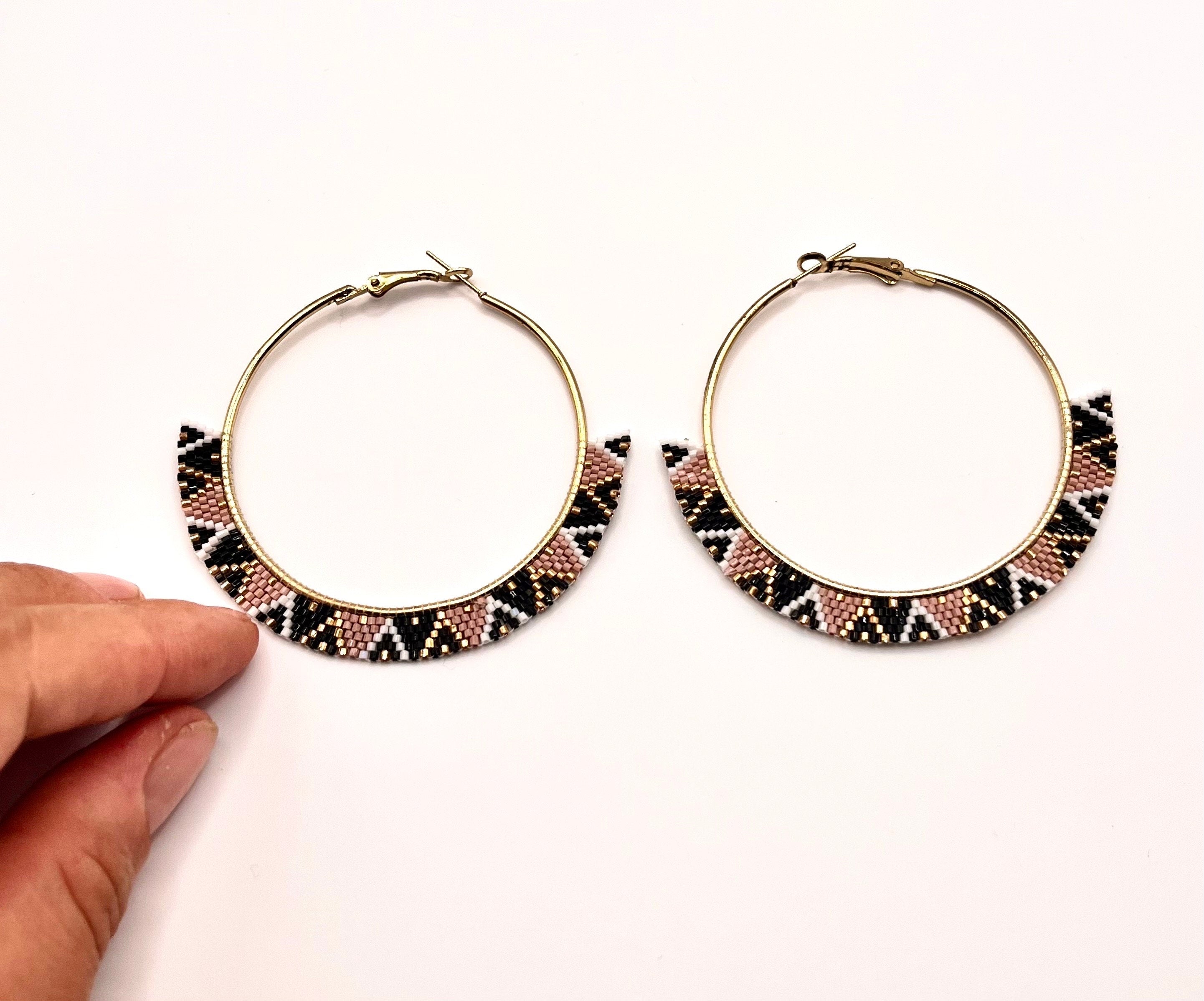 Small pearl hoops