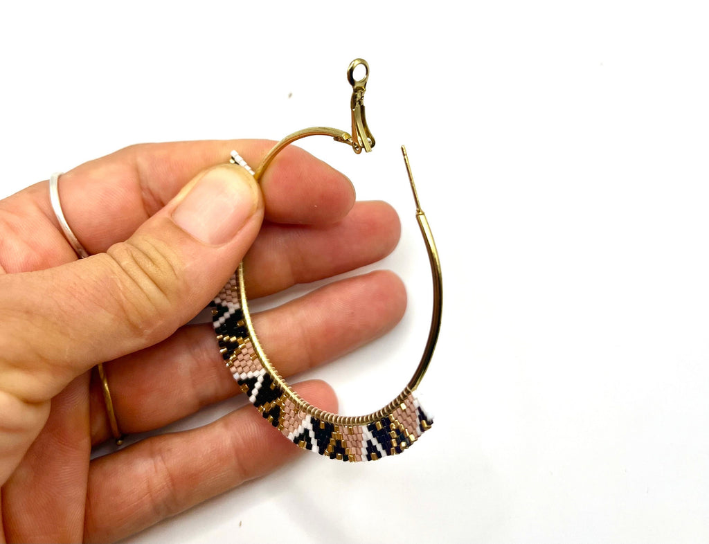 Small pearl hoops