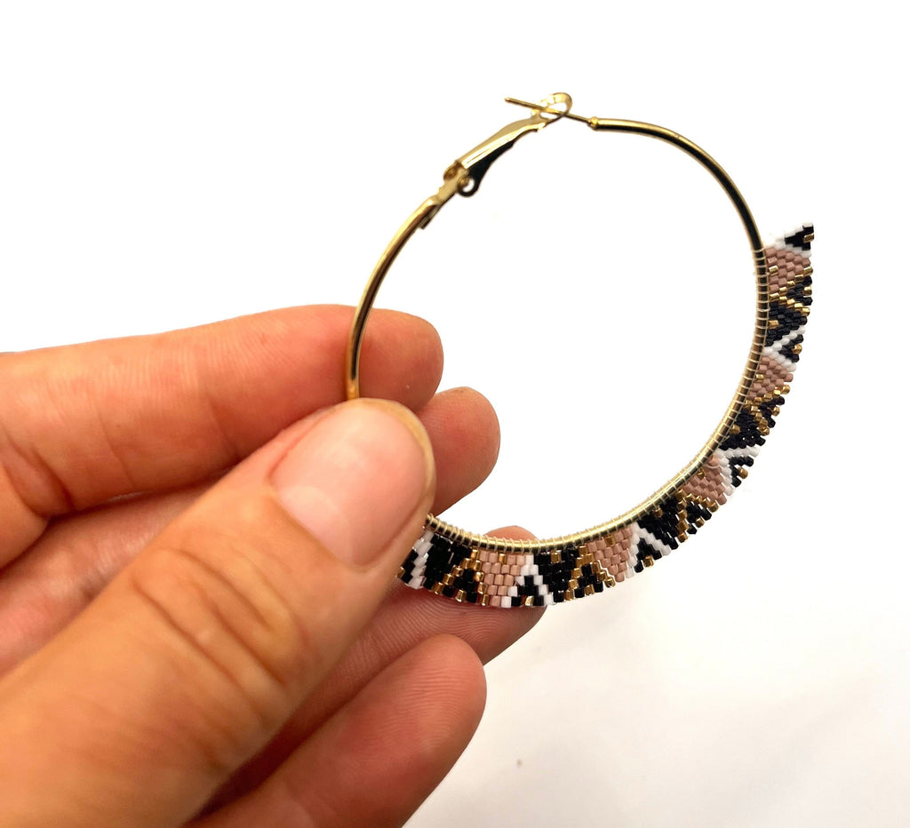 Small pearl hoops