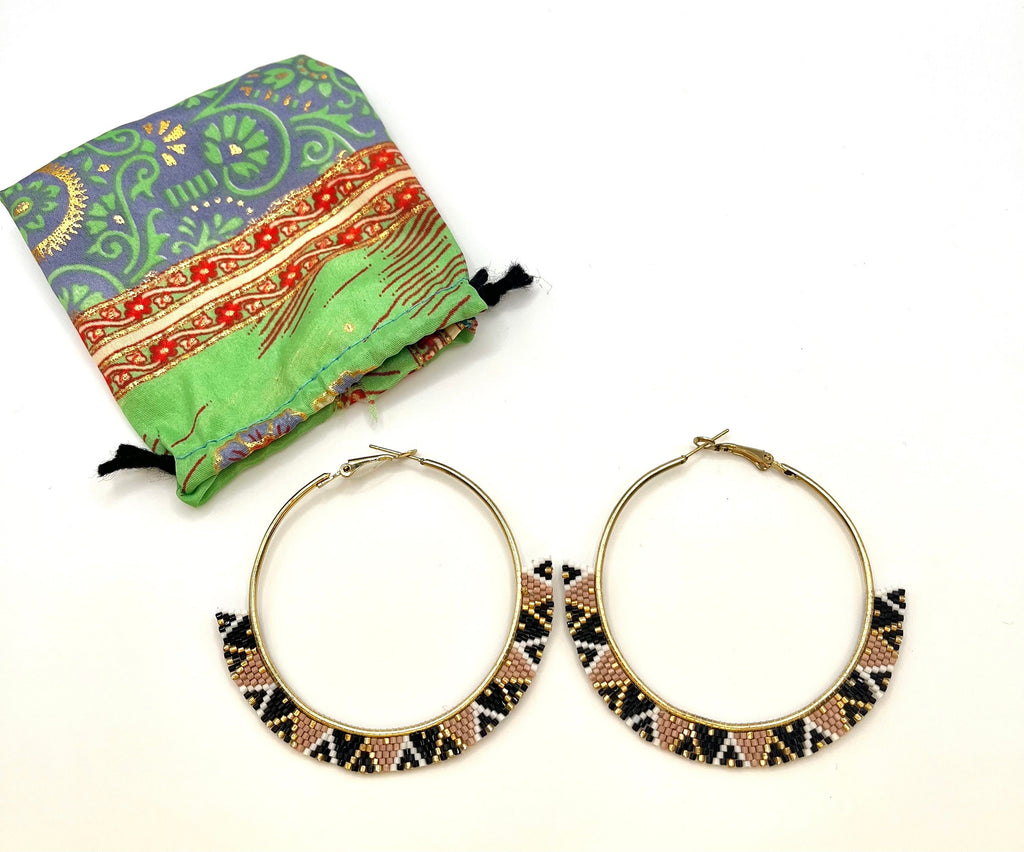 Small pearl hoops