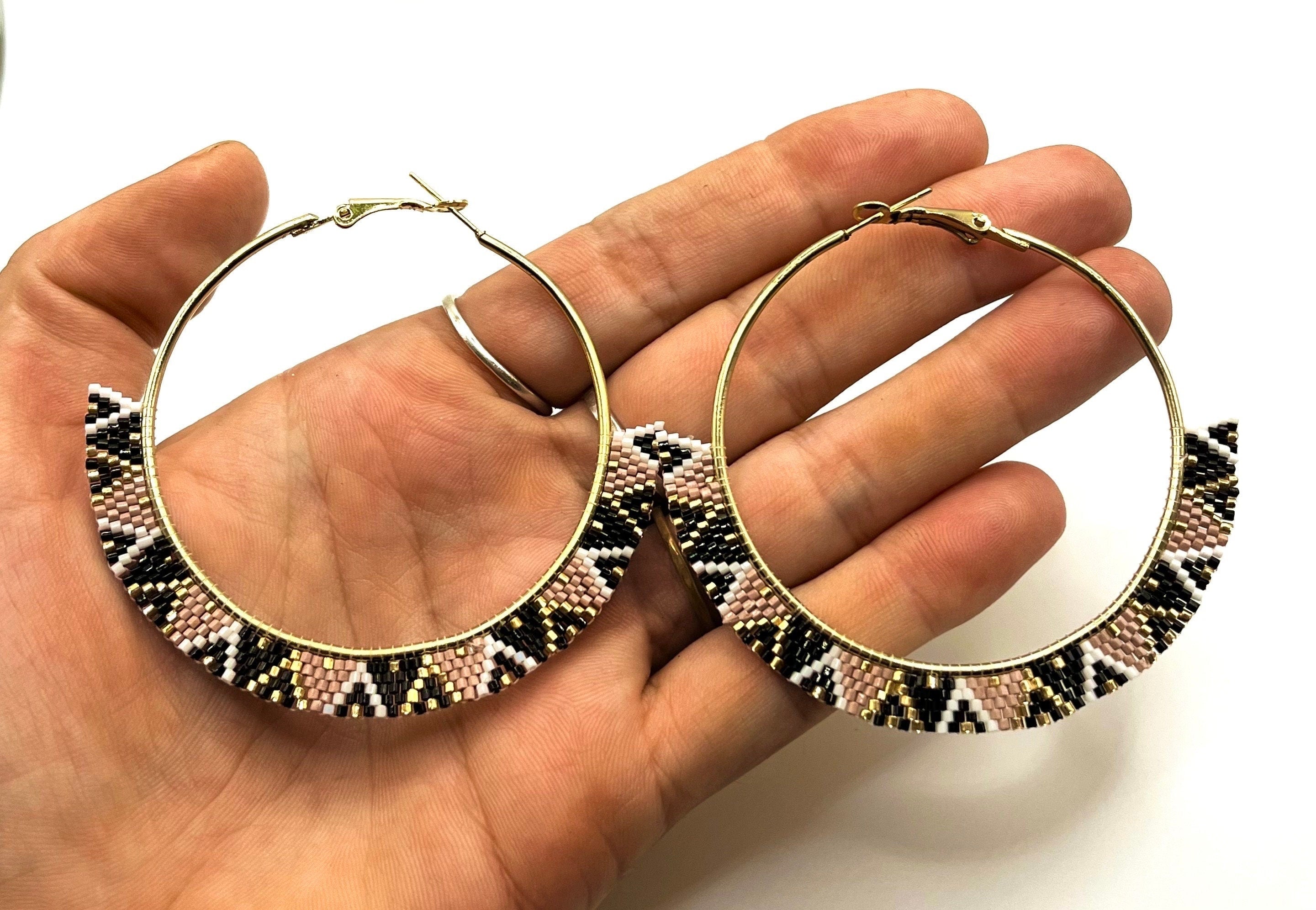Small pearl hoops