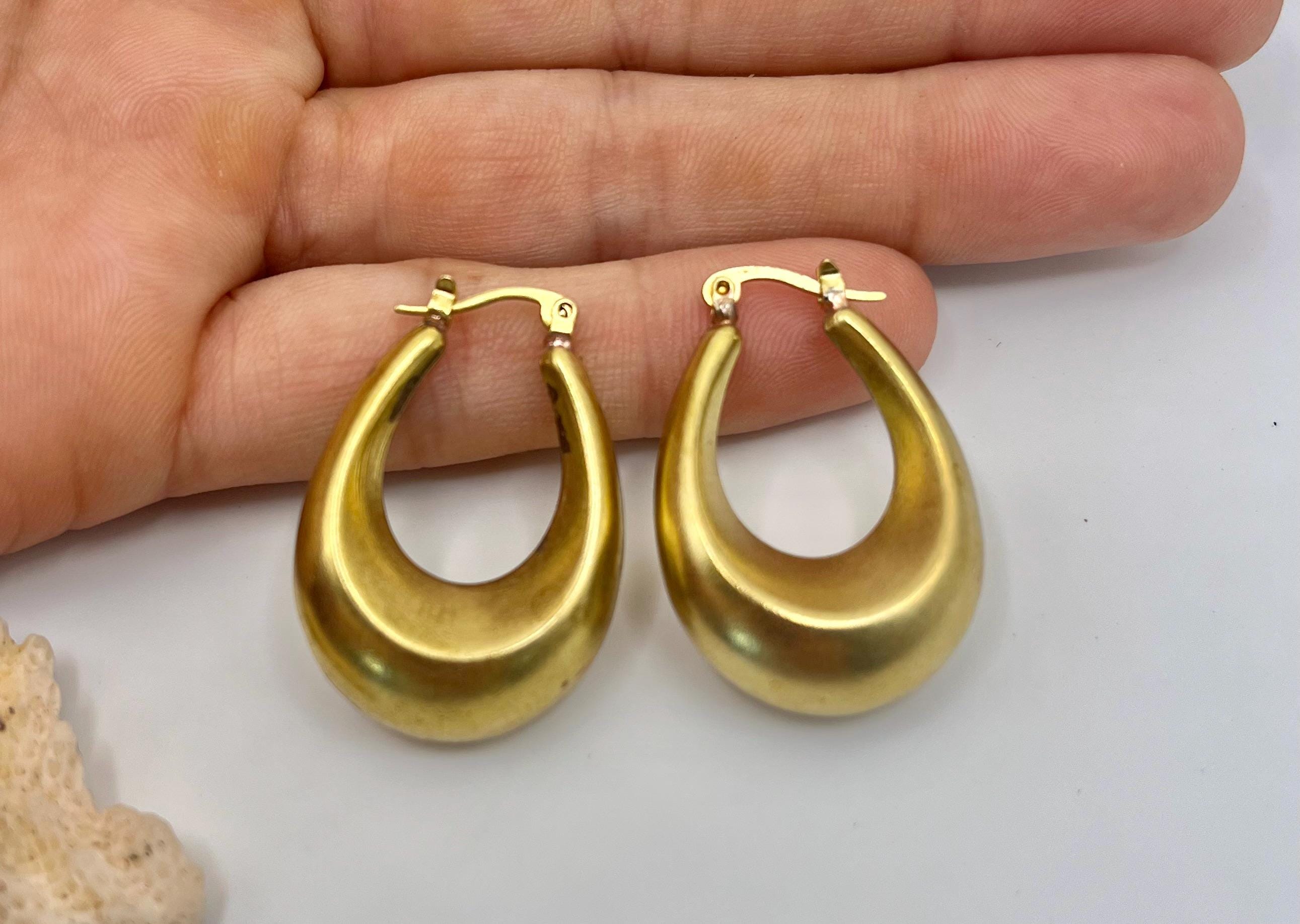 Wide gold hoops