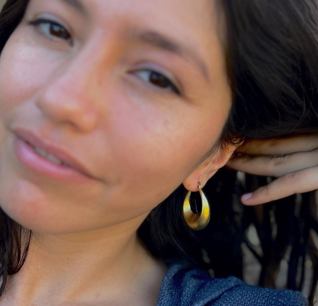 Grandes créoles dorées