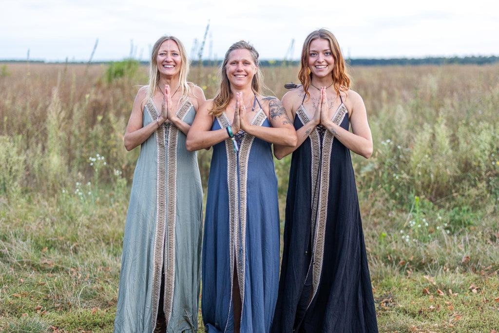 Robe longue bohème noire