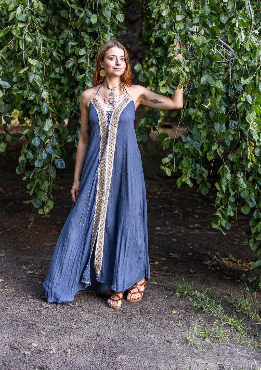 Robe longue bohème noire