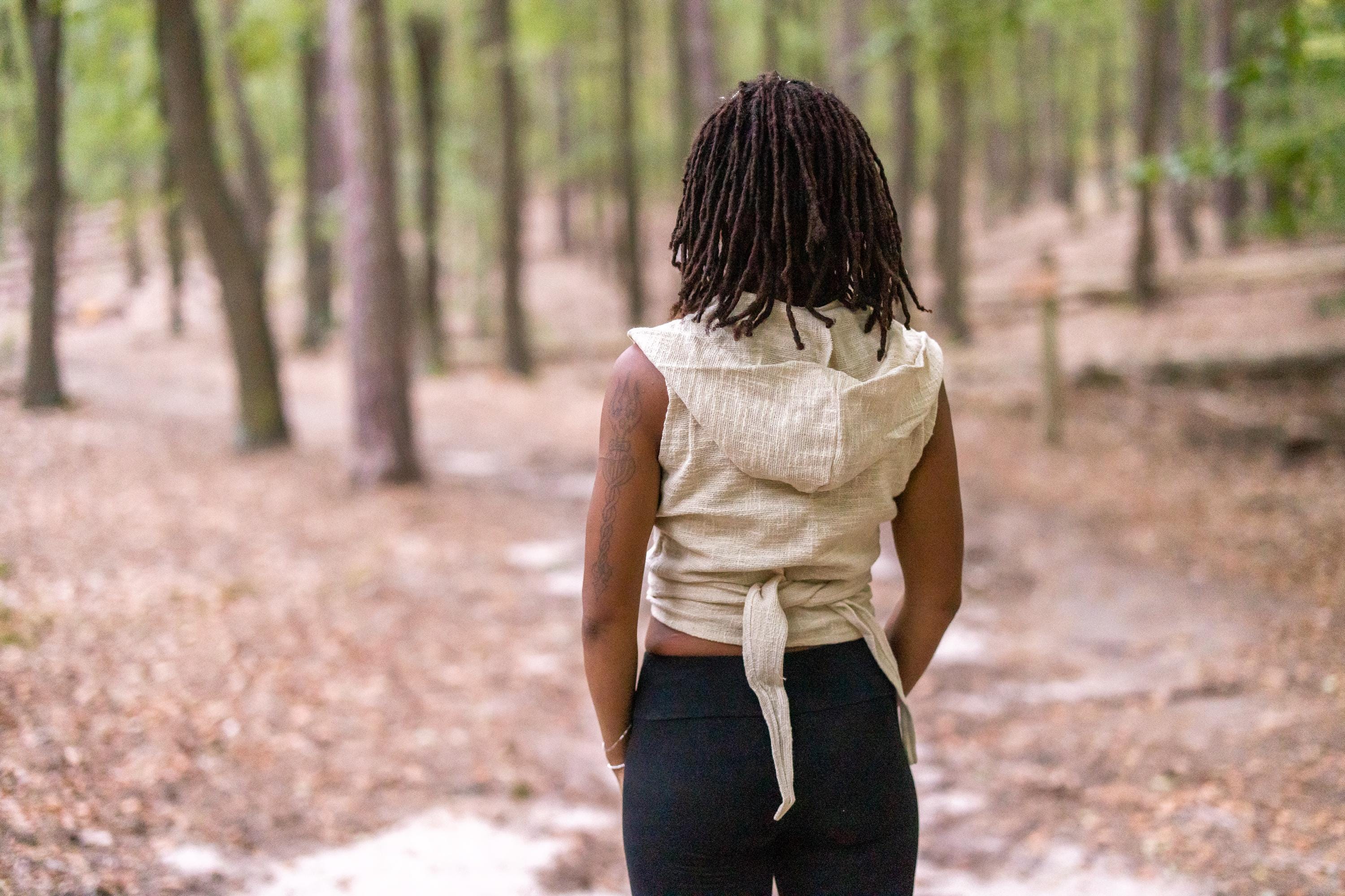 Wrap top with hood, festival hooded top, pixie top