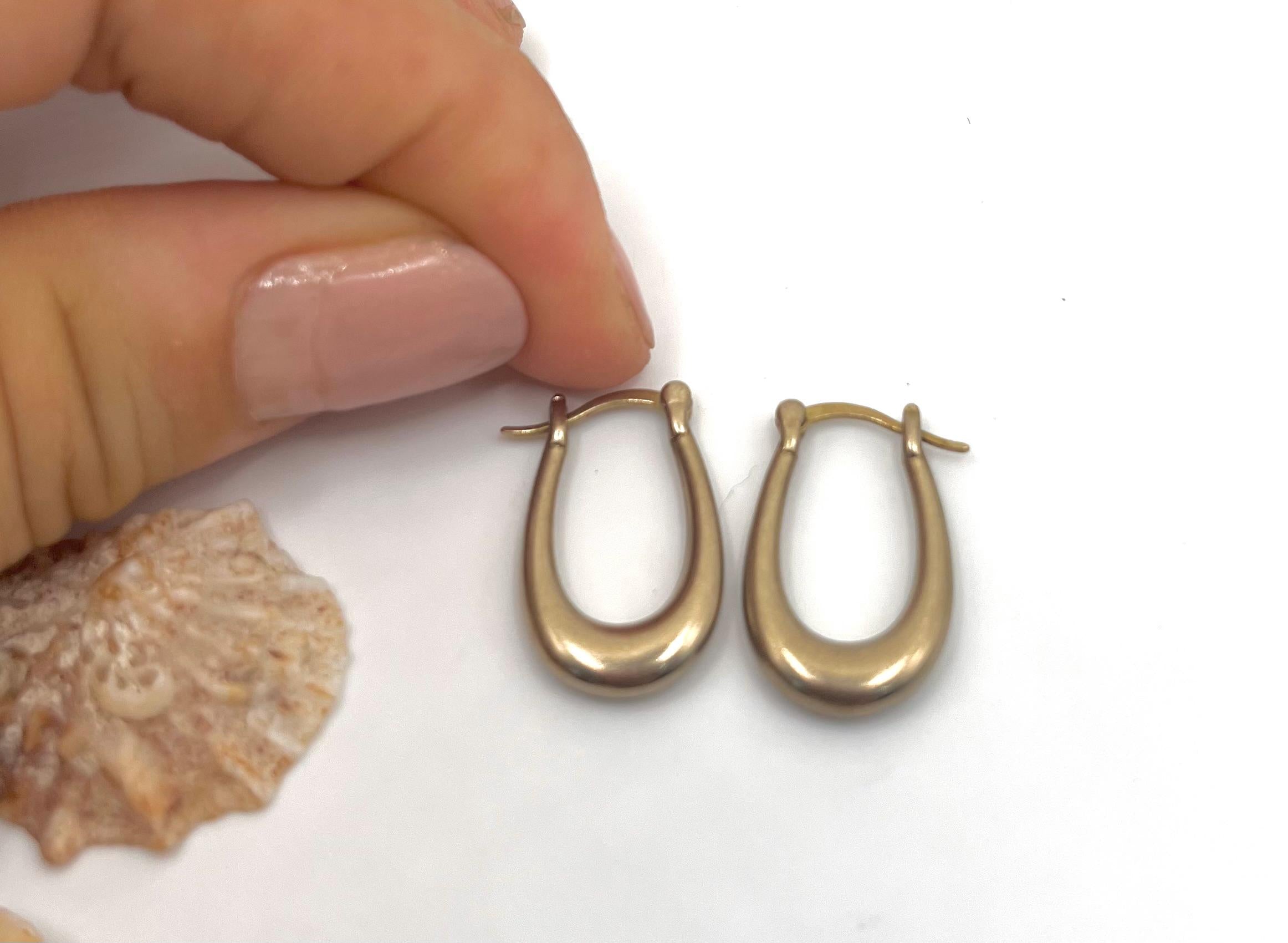 Small matte gold hoops