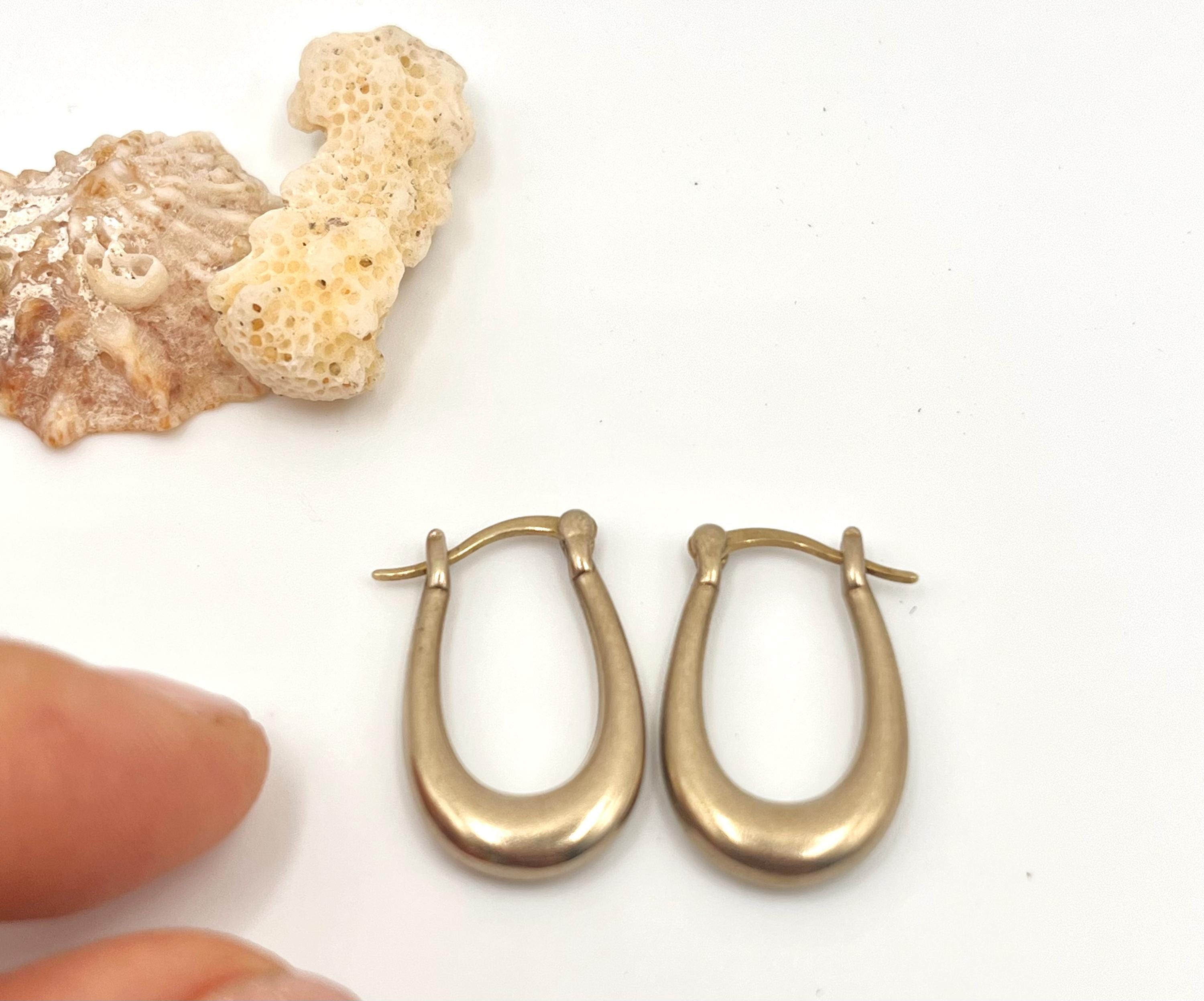 Small matte gold hoops