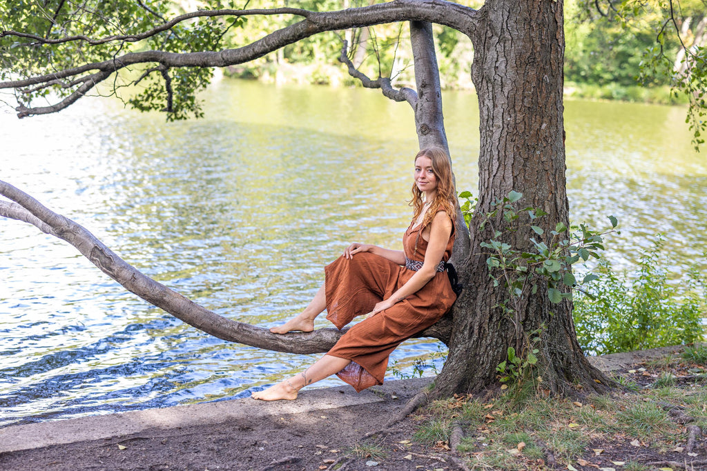 Jumpsuit mit Gürtel