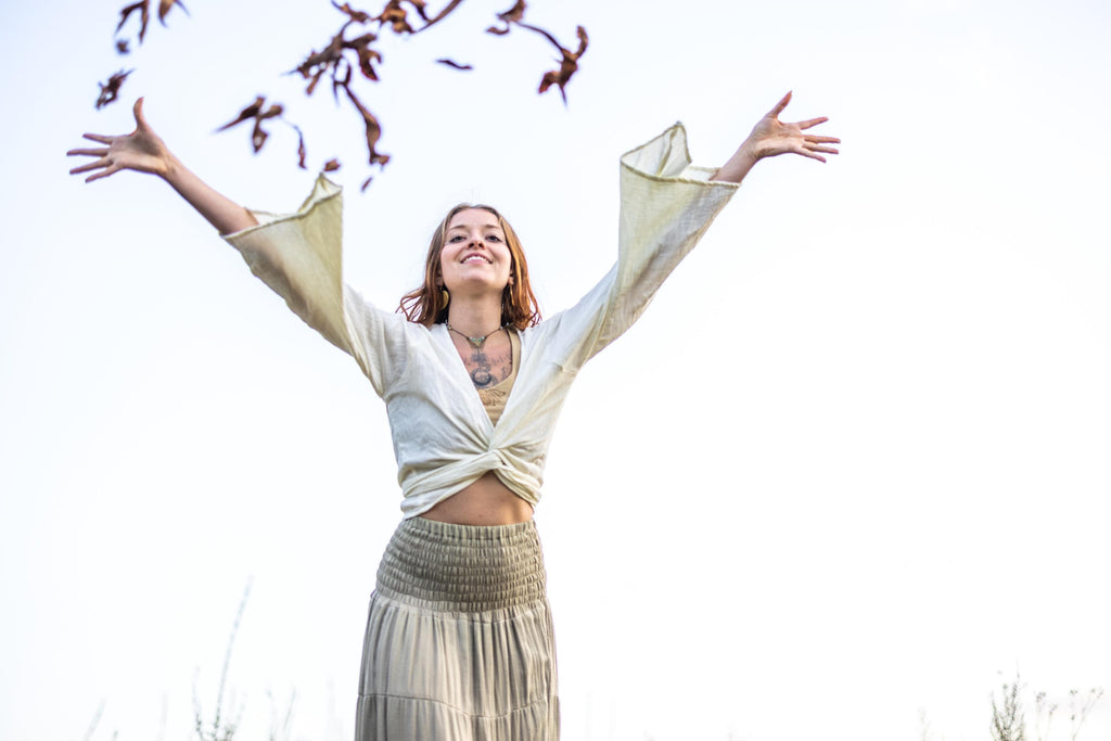 Haut cache-cœur en mousseline