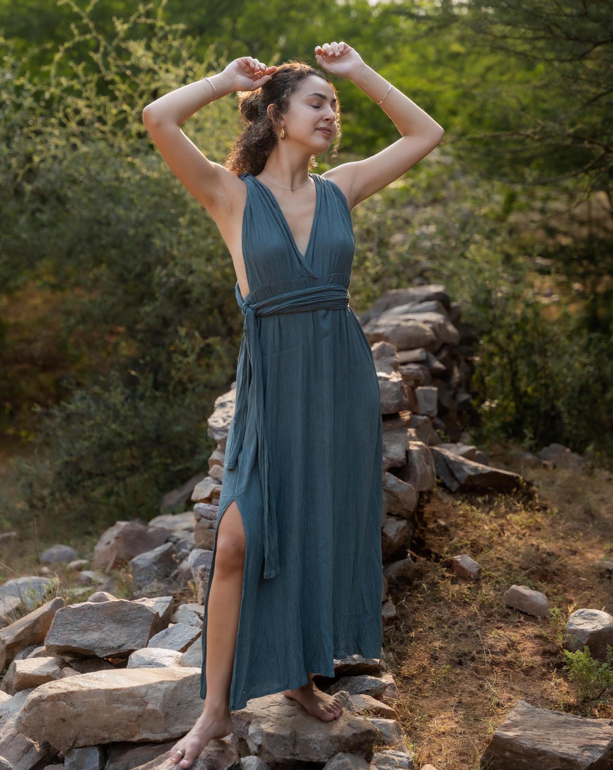 multiway cotton dress African Print Infinity Multiway Maxi Dress