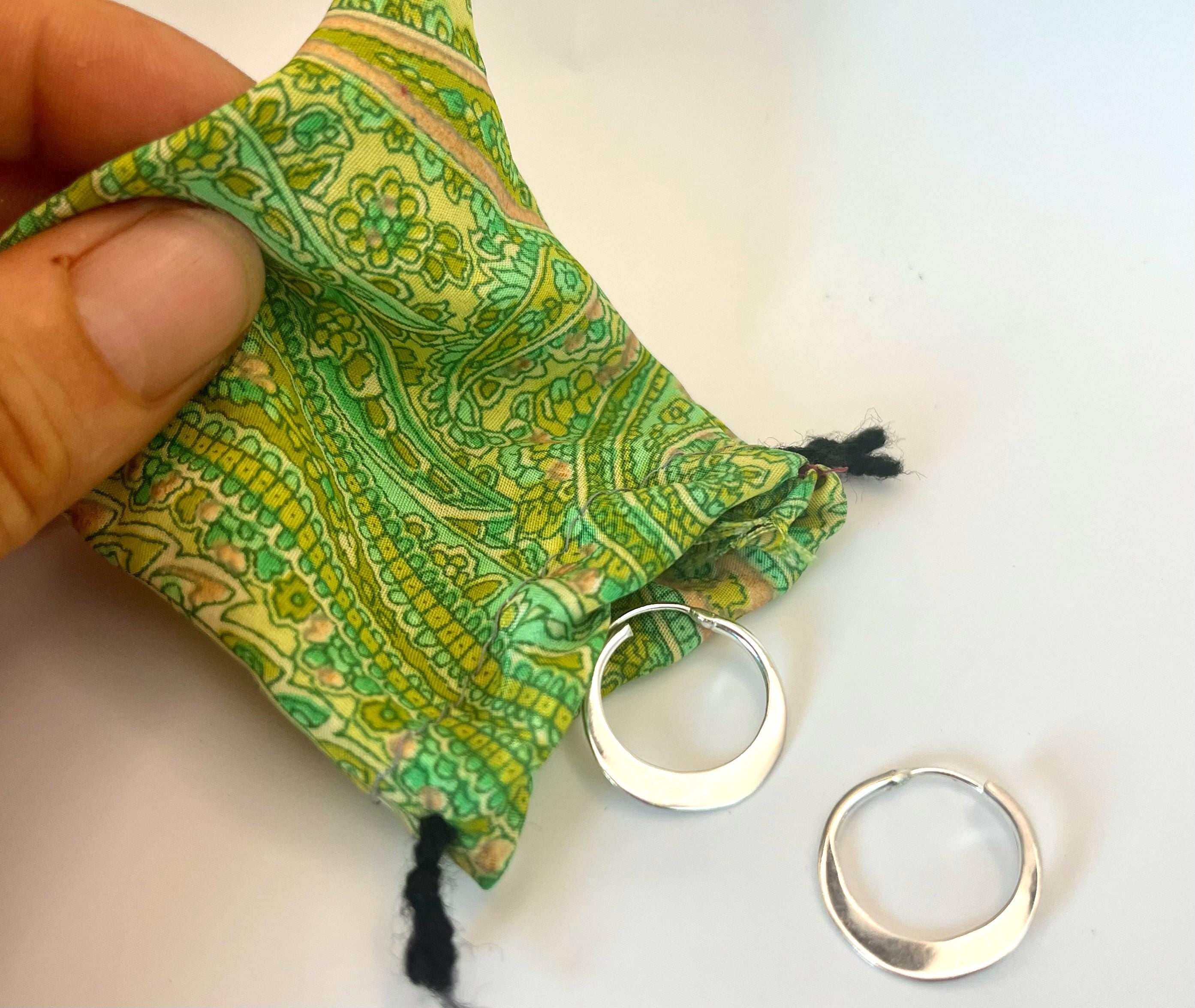 Small silver-plated hoops, boho hoops